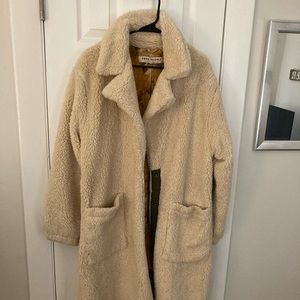 Free People Beige Sherpa Jacket